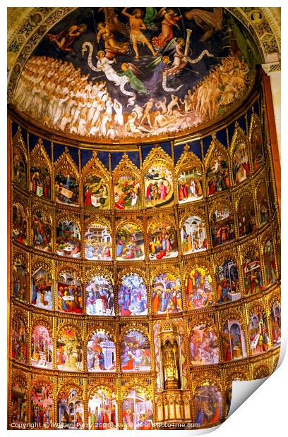 Ancient Apse House Old Salamanca Cathedral Spain Print by William Perry