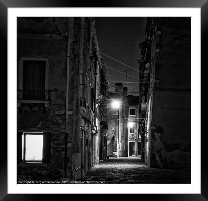 An empty calle Framed Mounted Print by Sergio Delle Vedove