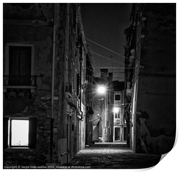 An empty calle Print by Sergio Delle Vedove