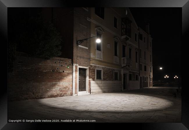 light on the street in Venice Framed Print by Sergio Delle Vedove