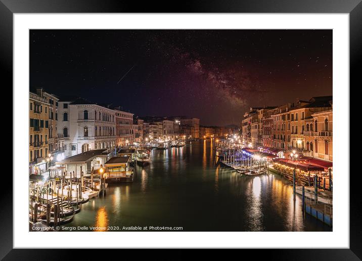 the Grand Canal in Venice Framed Mounted Print by Sergio Delle Vedove
