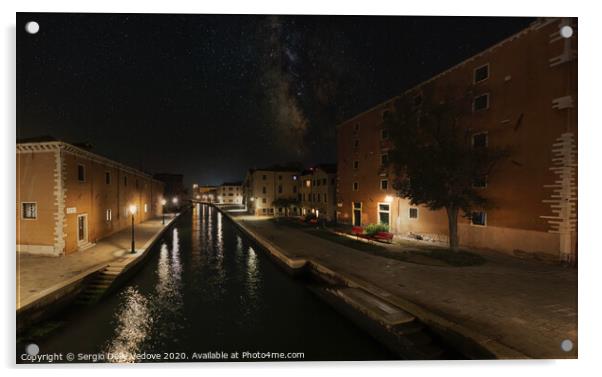 A canal in Venice Acrylic by Sergio Delle Vedove