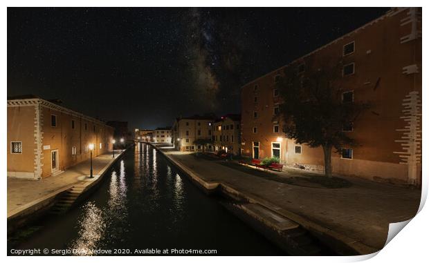 A canal in Venice Print by Sergio Delle Vedove