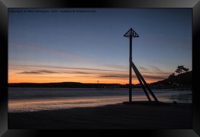 Exmouth beach Framed Print by Pete Hemington