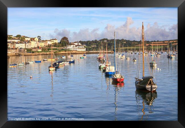 Boats at Falmouth  Framed Print by Andrew Ray