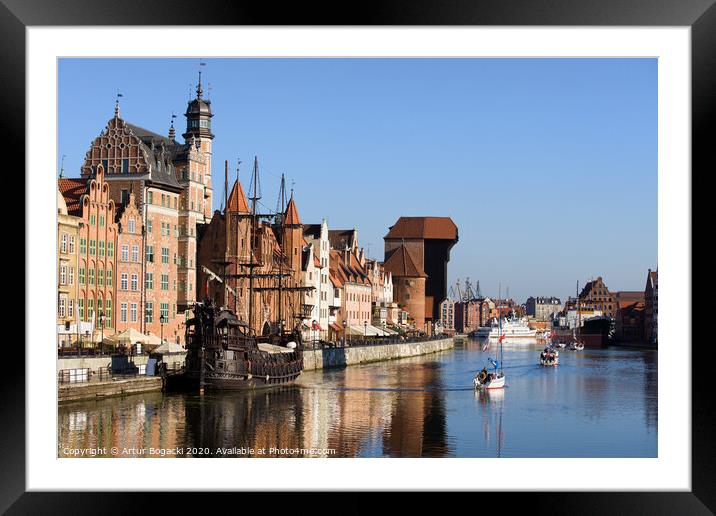 City of Gdansk in Poland Framed Mounted Print by Artur Bogacki