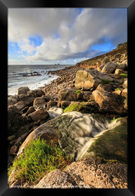 Stream at Nanquidno  Framed Print by Andrew Ray