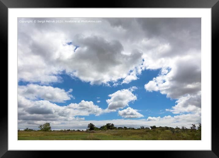 Sky cloud Framed Mounted Print by Sergii Petruk