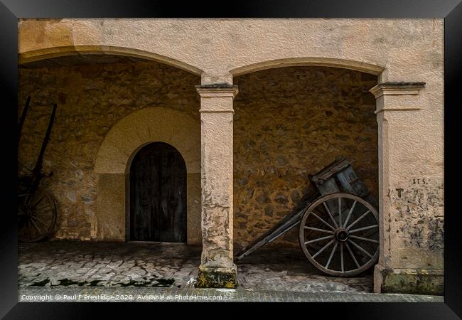 An Old Mallorcan Farm Doorway, Digital Art Framed Print by Paul F Prestidge