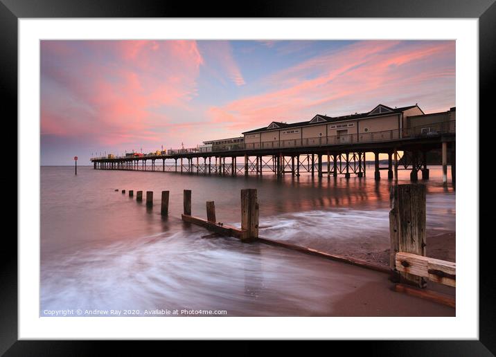  Teignmouth Pier Framed Mounted Print by Andrew Ray