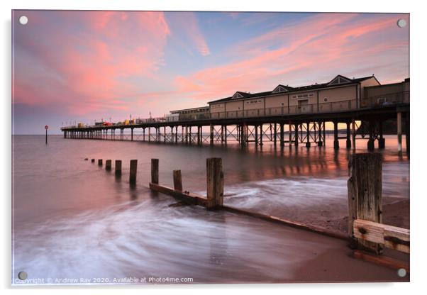  Teignmouth Pier Acrylic by Andrew Ray