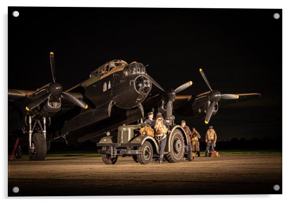 Lancaster Bombing Up Acrylic by J Biggadike