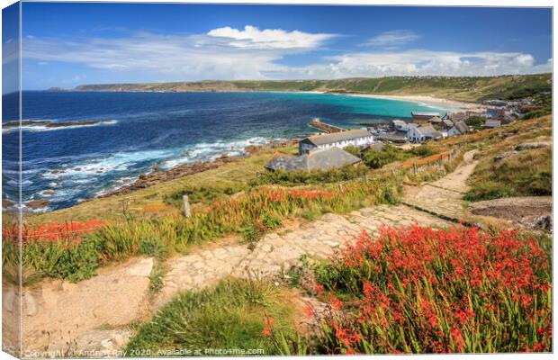 Towards Sennen Cove Canvas Print by Andrew Ray