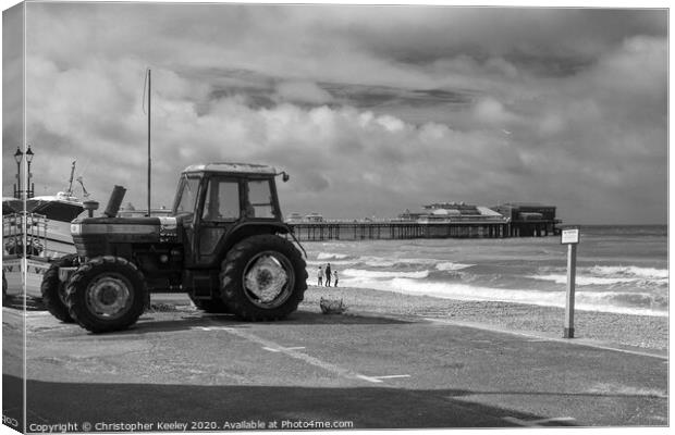 Cromer beach and pier  Canvas Print by Christopher Keeley