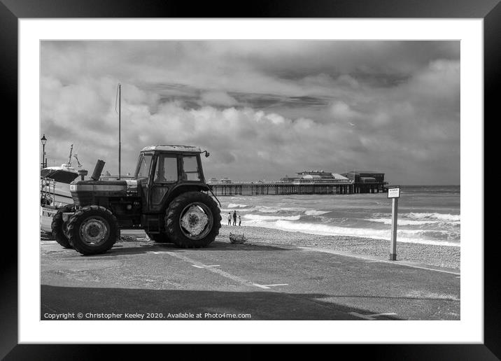 Cromer beach and pier  Framed Mounted Print by Christopher Keeley