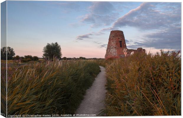 St Benet’s Abbey Canvas Print by Christopher Keeley
