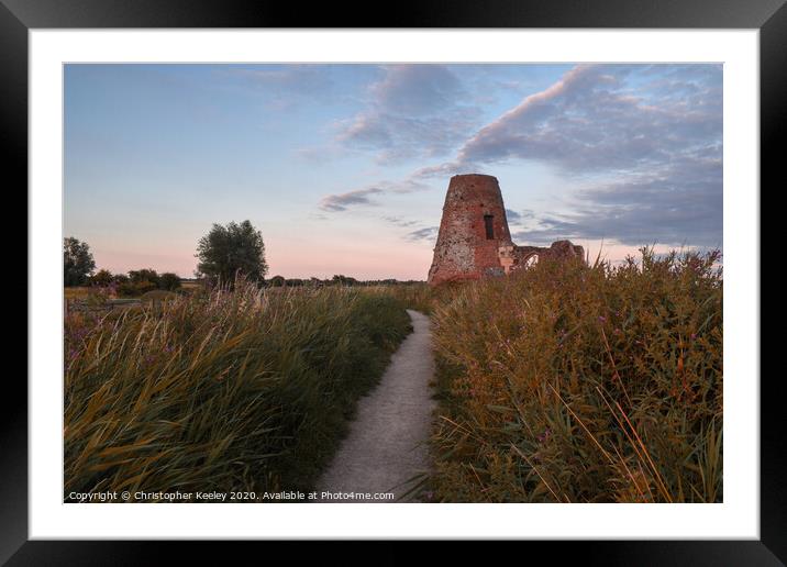 St Benet’s Abbey Framed Mounted Print by Christopher Keeley