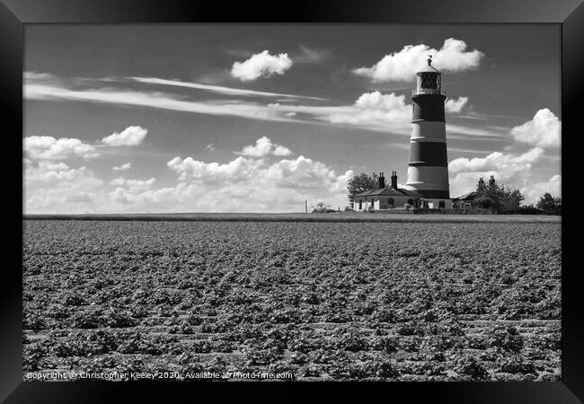 Happisburgh Lighthouse Framed Print by Christopher Keeley