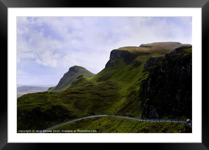 It's A Long Climb Up The Quiraing Framed Mounted Print by Jacqi Elmslie