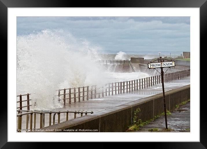 Rough Seas at Maryport Framed Mounted Print by Martyn Arnold