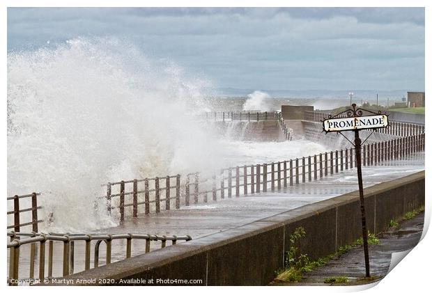 Rough Seas at Maryport Print by Martyn Arnold
