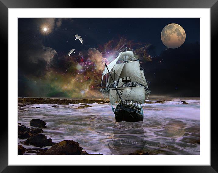 Her Guiding Star Framed Mounted Print by Susie Hawkins
