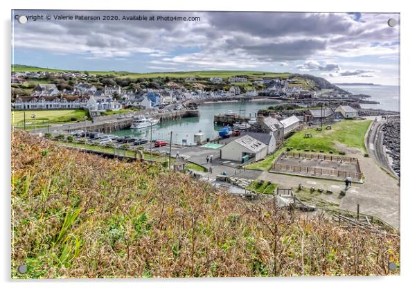 Portpatrick Harbour Acrylic by Valerie Paterson