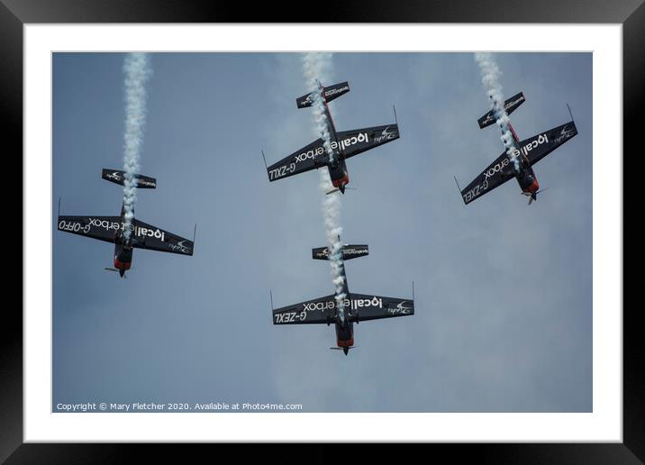 Planes in the sky Framed Mounted Print by Mary Fletcher