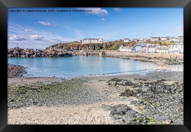 Portpatrick Beach Framed Print by Valerie Paterson