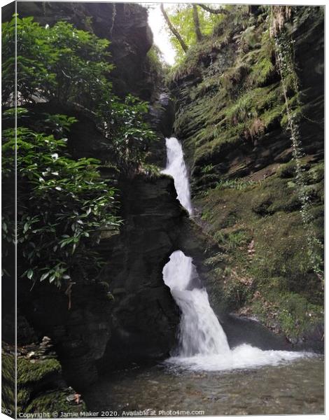 Outdoor waterfall Canvas Print by Jamie Maker