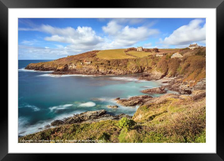 Prussia Cove Framed Mounted Print by Andrew Ray