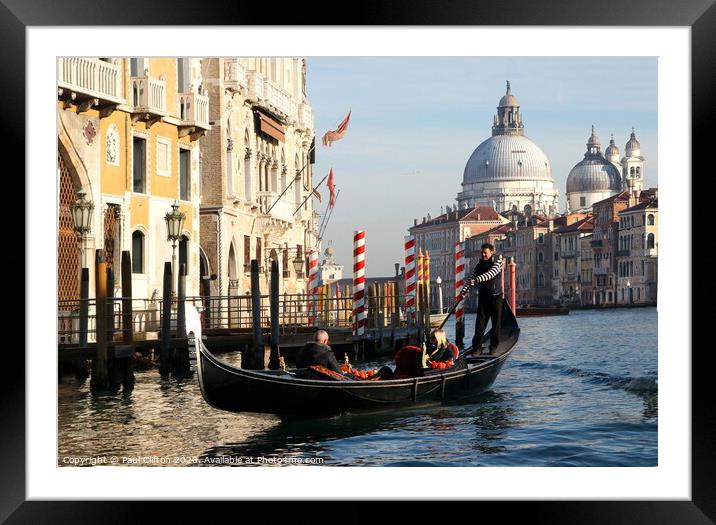 The Grand canal in Venice Framed Mounted Print by Paul Clifton