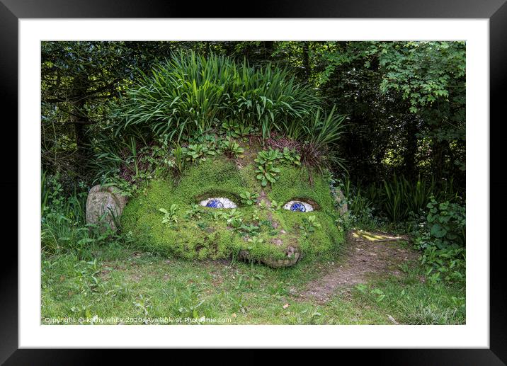 The Giant’s Head, at the Lost Gardens of Heligan Framed Mounted Print by kathy white