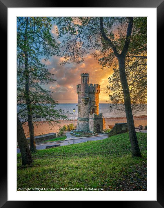 Sunrise At Appley Tower Framed Mounted Print by Wight Landscapes