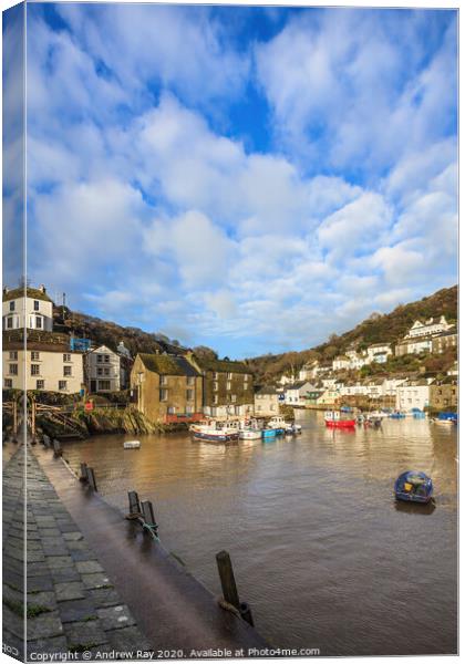 Clouds over Polperro Canvas Print by Andrew Ray