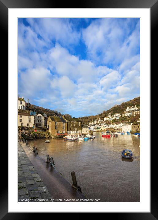 Clouds over Polperro Framed Mounted Print by Andrew Ray