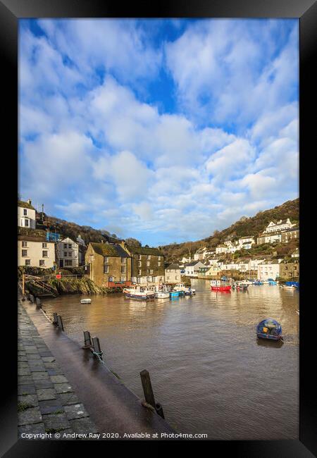 Clouds over Polperro Framed Print by Andrew Ray