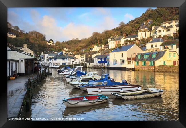 First light (Polperro) Framed Print by Andrew Ray