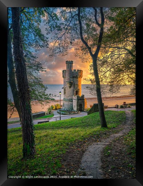 Dawn Sunrise At Appley Tower Framed Print by Wight Landscapes