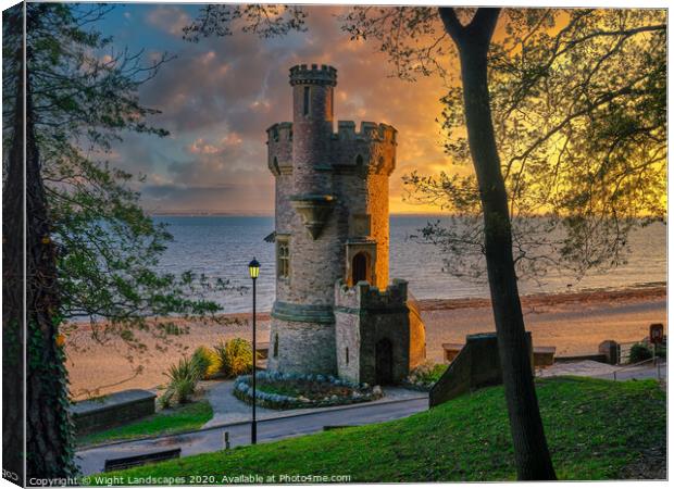 Appley Tower Sunrise Isle Of Wight Canvas Print by Wight Landscapes