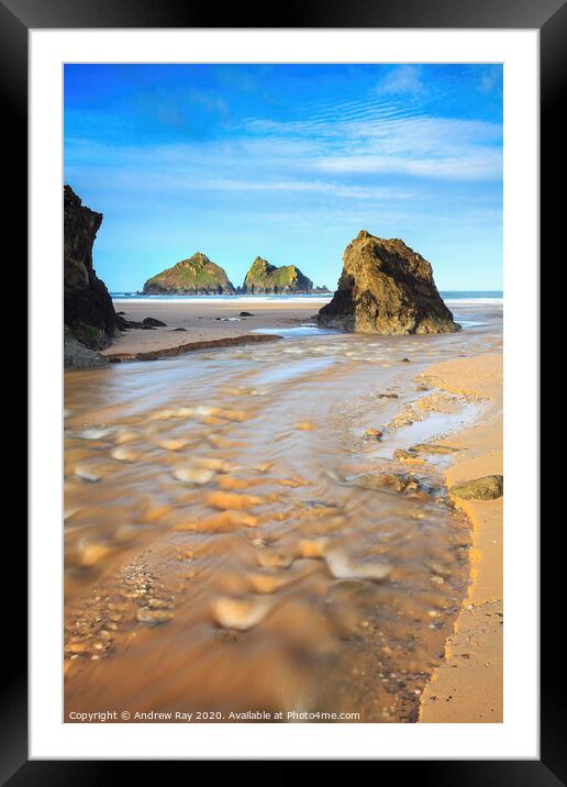 Holywell River Framed Mounted Print by Andrew Ray