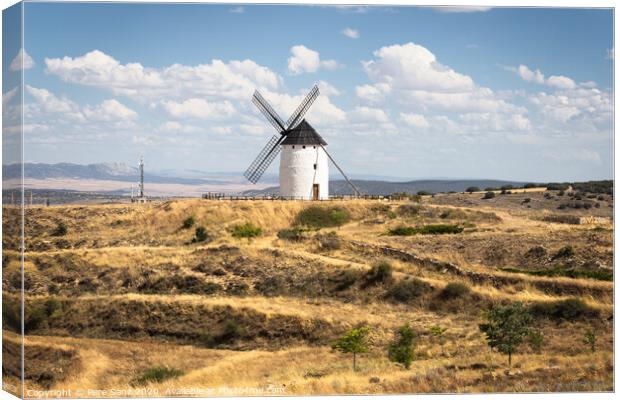 Tradicional Windmill in Ojos Negros, Teruel, Spain Canvas Print by Pere Sanz
