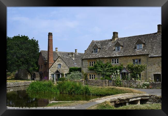 The Old Mill, Lower Slaughter in Summer. Framed Print by Philip Veale