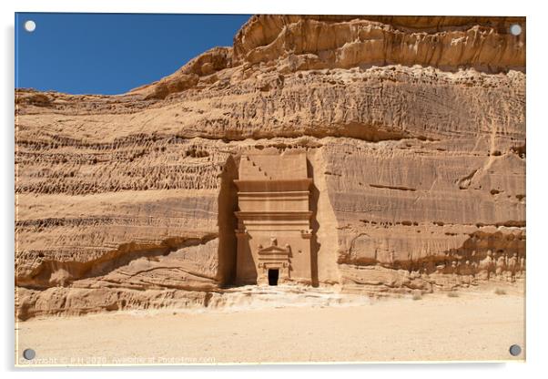 Nabatean Tomb Madain Salih Acrylic by P H