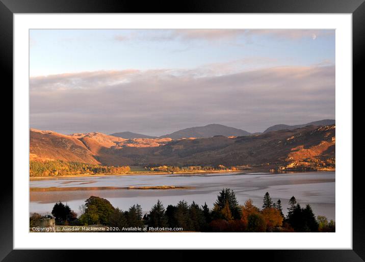 Looking across Lochcarron to Attadale Framed Mounted Print by Alasdair Mackenzie