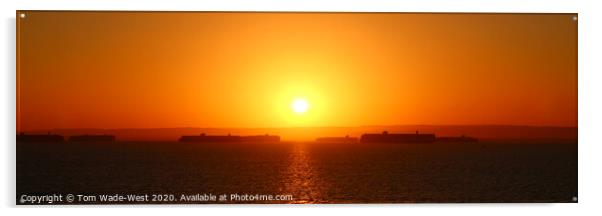 Suez Sunrise Acrylic by Tom Wade-West