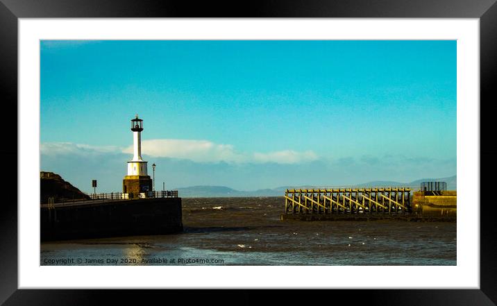 Maryport Lighthouse  Framed Mounted Print by Jim Day