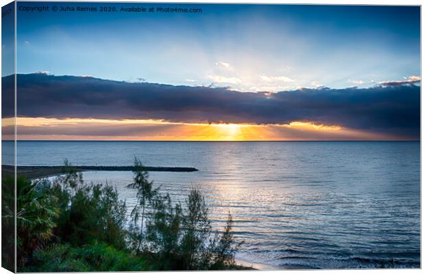 Playa del Ingles Sunrise Canvas Print by Juha Remes