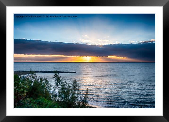 Playa del Ingles Sunrise Framed Mounted Print by Juha Remes
