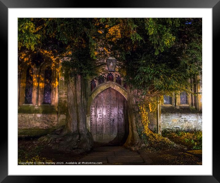 Evening View of St. Edwards Church in Stow-on-the-Wold, UK Framed Mounted Print by Chris Dorney